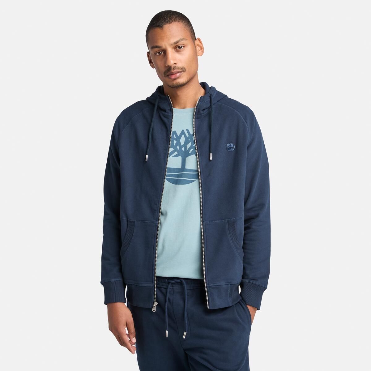 MUŠKA FULL ZIP MAJICA S KAPULJAČOM EXETER RIVER BASIC LOOPBACK