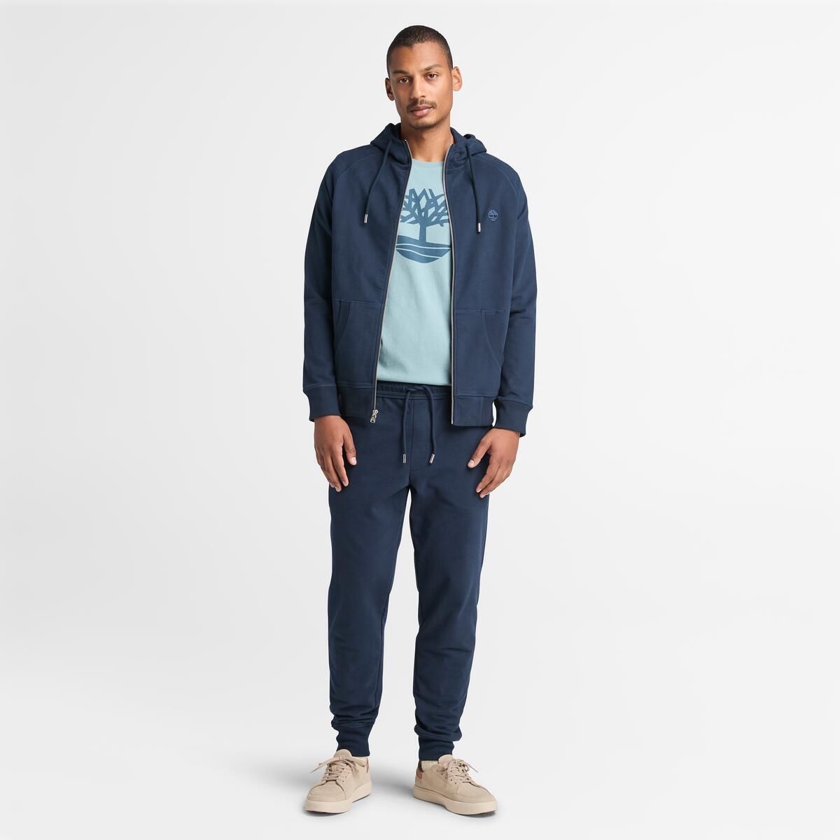 MUŠKA FULL ZIP MAJICA S KAPULJAČOM EXETER RIVER BASIC LOOPBACK