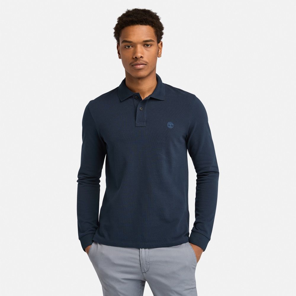 MUŠKA POLO MAJICA OYSTER RIVER CHEST LOGO SLIM