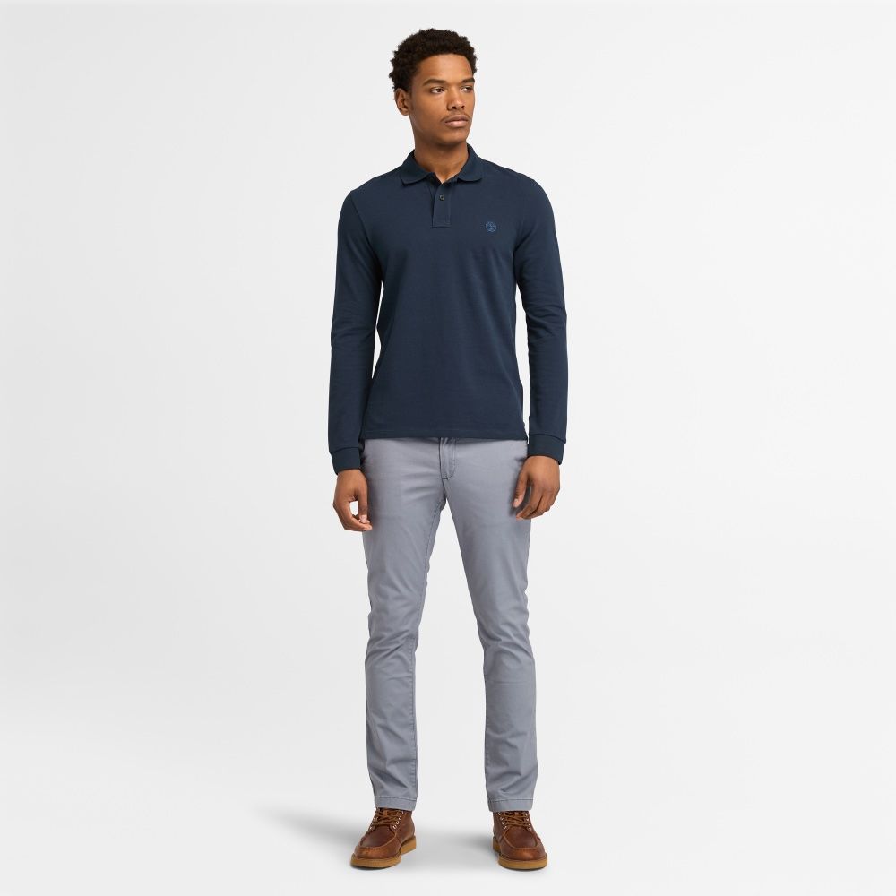 MUŠKA POLO MAJICA OYSTER RIVER CHEST LOGO SLIM